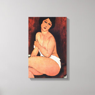 Impressão Em Tela Mulher Sentada Grande de Amedeo Modigliani