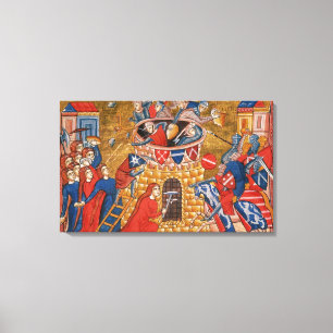 Impressão Em Tela Mulheres de Scythian que besieging seus inimigos