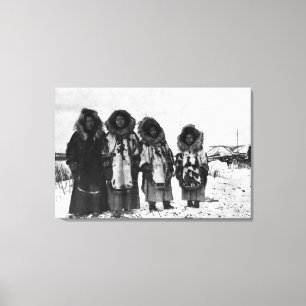 Impressão Em Tela Mulheres Eskimo na fotografia de Alaska
