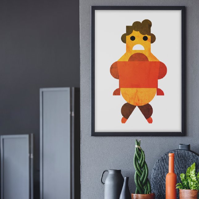 Impressão Em Tela Mulheres grandes e iradas (art print hanged on a modern wall)