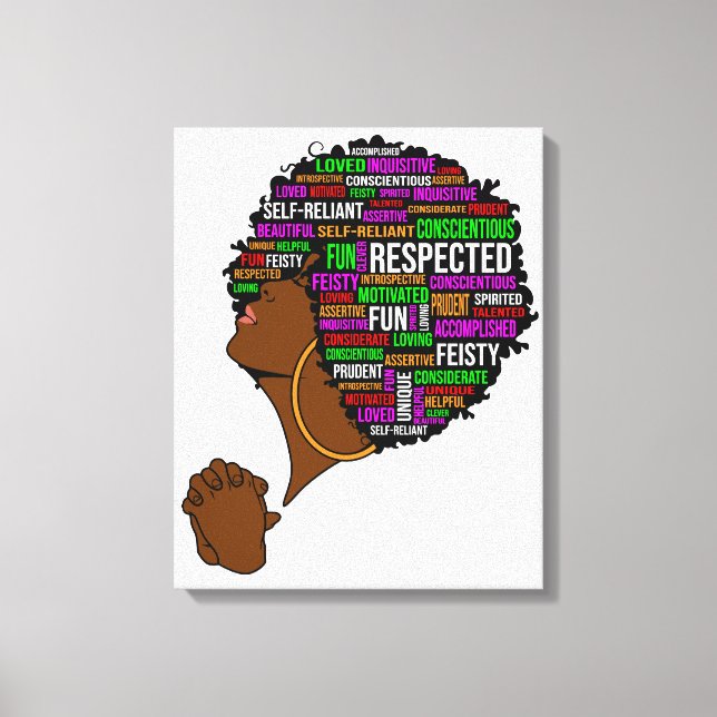 Impressão Em Tela Mulheres negras inspiradoras rainhas negras positi (Frente)