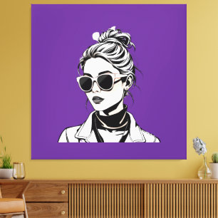 Impressão Em Tela Mulheres Raiders - Correndo o mundo, estilo femini