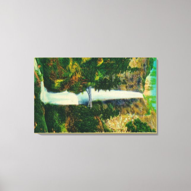 Impressão Em Tela Multnomah Falls e Benson Foot Bridge 2 (Frente)