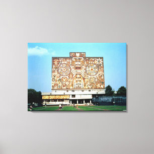 Impressão Em Tela Mure o mosaico na fachada da biblioteca central