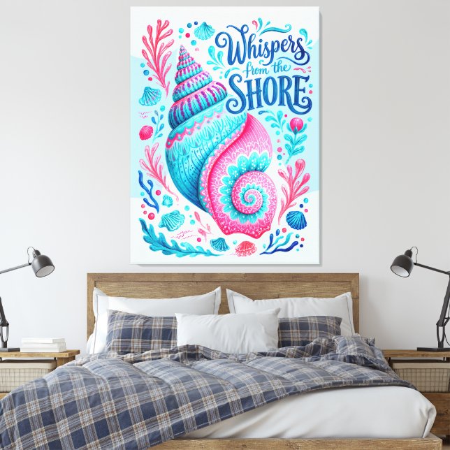 Impressão Em Tela Murmurios da Costa (Insitu(Quarto))