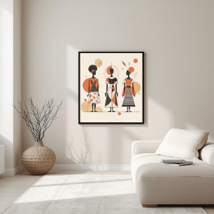 Impressão Em Tela Musa Moderna – Geometria Feminina Abstrata II