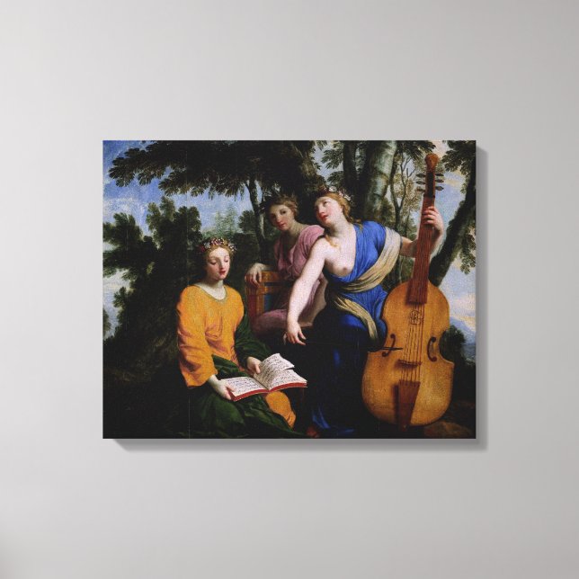 Impressão Em Tela Muses Melpomene, Erato e Polimônia, 1652-55 (Frente)