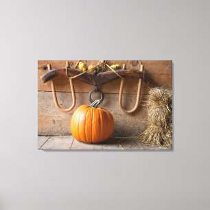 Impressão Em Tela Museu dos Agricultores. Pumpkin no celeiro com far