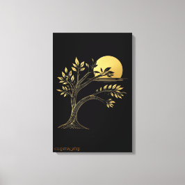 Impressão Em Tela Museu Horizonte Zen Dourado Galeria de Qualidade e