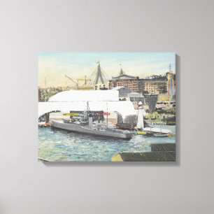 Impressão Em Tela Museu marítimo de Sydney do balcão do hotel. 199