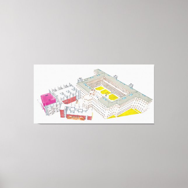 Impressão Em Tela Museu Nacional Centro de Arte Reina Sofia. (Frente)