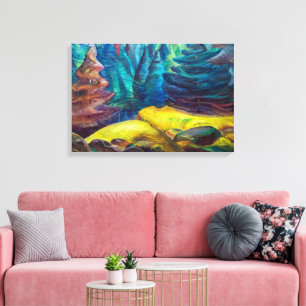 Impressão Em Tela Musgo Amarelo Emily Carr