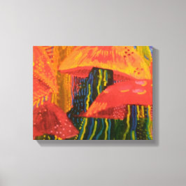 Impressão Em Tela Mushroom Forrest