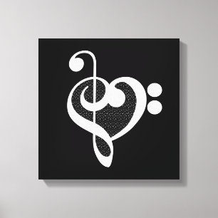 Impressão Em Tela Music Heart - I Love Music