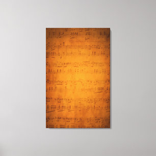 Impressão Em Tela Música antiga de folha de safra