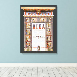 Impressão Em Tela Música de Ópera Vintage, Aida Egípcia por Verdi