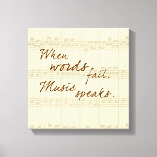 Impressão Em Tela Música Fala