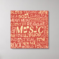 Música Genres Word Collagem tela de desenho