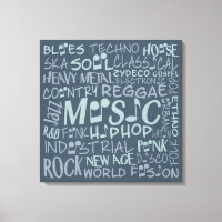 Música Genres Word Collagem tela de desenho