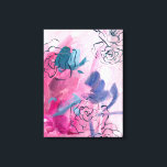 Impressão Em Tela Música interna - Desenho floral<br><div class="desc">Música interna, por Melissa Wang. Apresenta um esboço de flores sobre um fundo cor-de-rosa macio e voador.| 140968D</div>