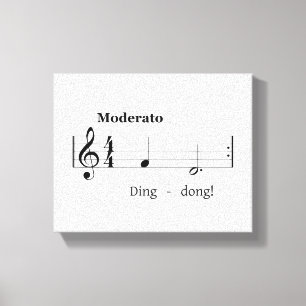 Impressão Em Tela Música Score for Doorbell Sound Humorden Welcome