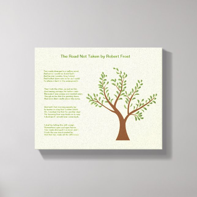 Impressão Em Tela MyPoetTree - A Estrada Não Tomada (Frente)