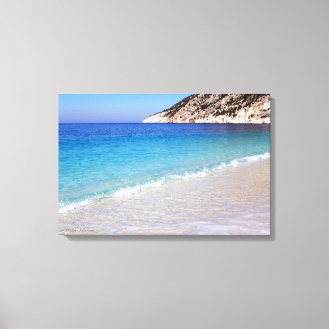 Impressão Em Tela Myrtos - Kefalonia (Frente)