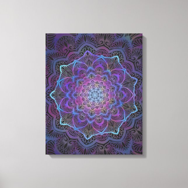 Impressão Em Tela Mystic Bloom Mandala (Frente)