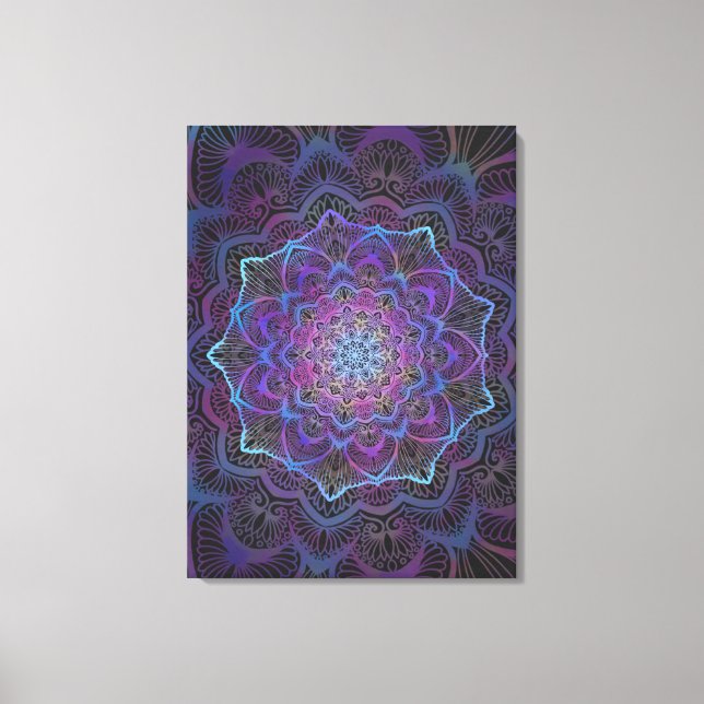 Impressão Em Tela Mystic Bloom Mandala (Frente)