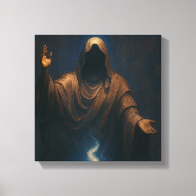 Impressão Em Tela Mystic Flame Hooded Figure Art Print (Frente)