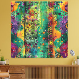 Impressão Em Tela Mystic Flow – Arte de Energia Abstrata Psicodélica