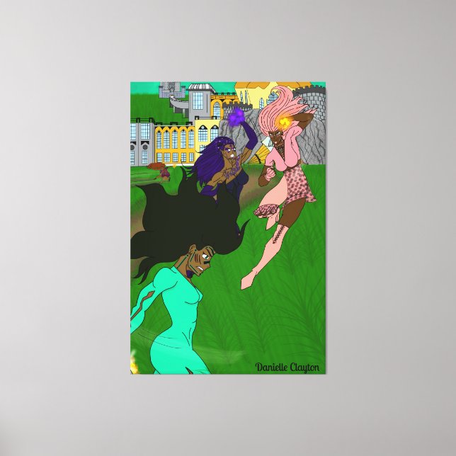 Impressão Em Tela Mystic Melanin Warriors (Frente)