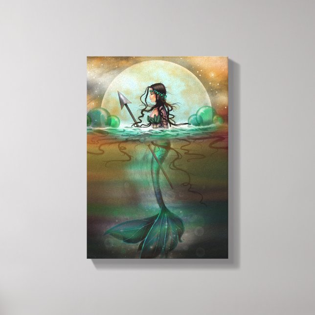 Impressão Em Tela Mystic Sea Mermaid Fantasy Art de Molly Harrison (Frente)
