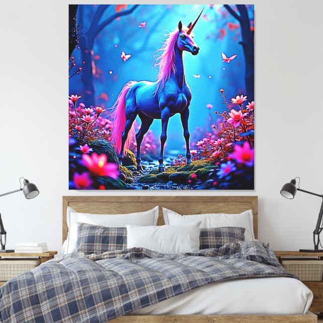Impressão Em Tela Mystical Fantasy Unicorn Art (Insitu(Quarto))