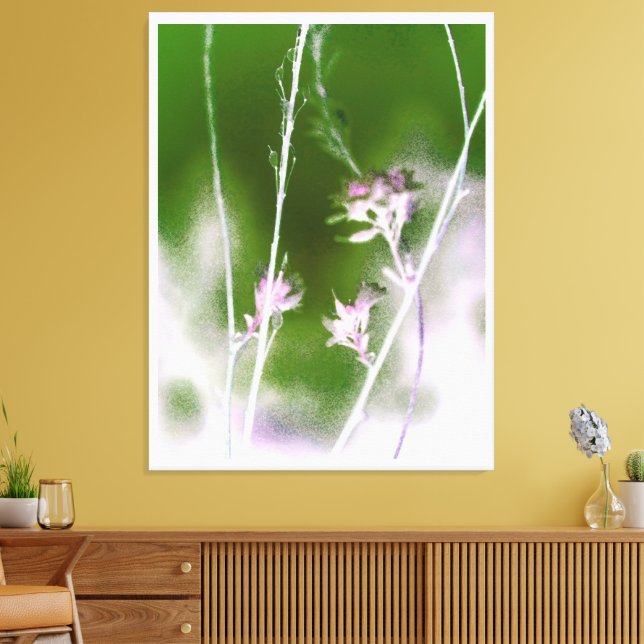 Impressão Em Tela Mystical Forest Bloom – Boho Flowers & Trees (Insitu(Sala de estar))