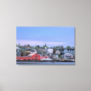 Impressão Em Tela N.A. Canadá, Nova Escócia. Uma vista de Lunenburg,