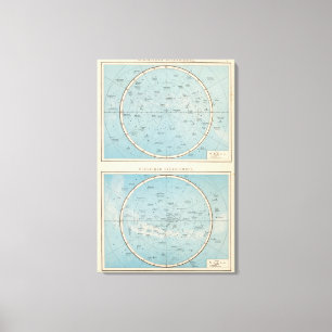 Impressão Em Tela N, mapa celestial do atlas de S Sternhimmel