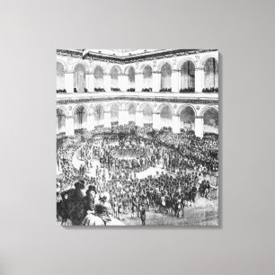 Impressão Em Tela Na bolsa de Paris, 1846