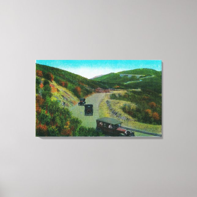 Impressão Em Tela Na faixa acima da rota Oak FlatsRidge, CA (Frente)