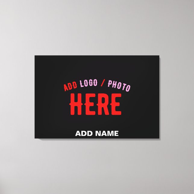 IMPRESSÃO EM TELA NA MODA MODERNO PERSONALIZÁVEL NEGRO VERIFICADO CO (Frente)