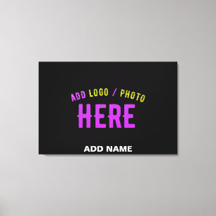 IMPRESSÃO EM TELA NA MODA MODERNO PERSONALIZÁVEL NEGRO VERIFICADO CO