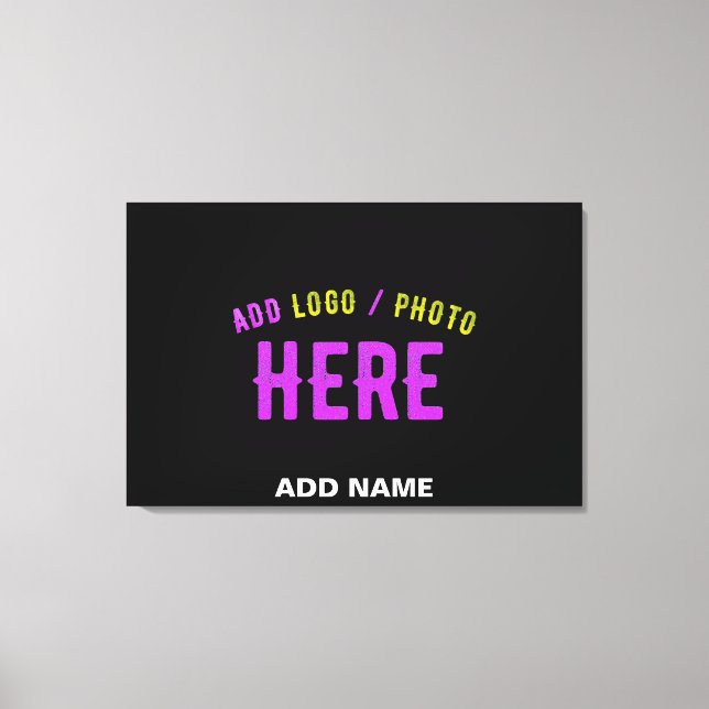 IMPRESSÃO EM TELA NA MODA MODERNO PERSONALIZÁVEL NEGRO VERIFICADO CO (Frente)