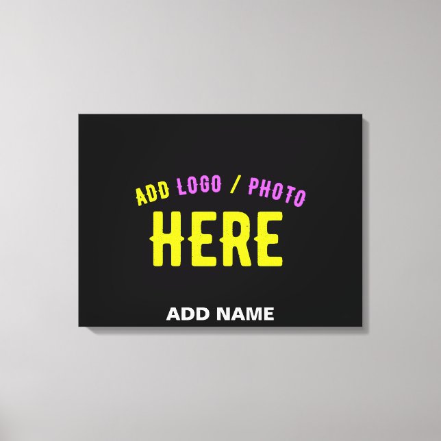 IMPRESSÃO EM TELA NA MODA MODERNO PERSONALIZÁVEL NEGRO VERIFICADO CO (Frente)