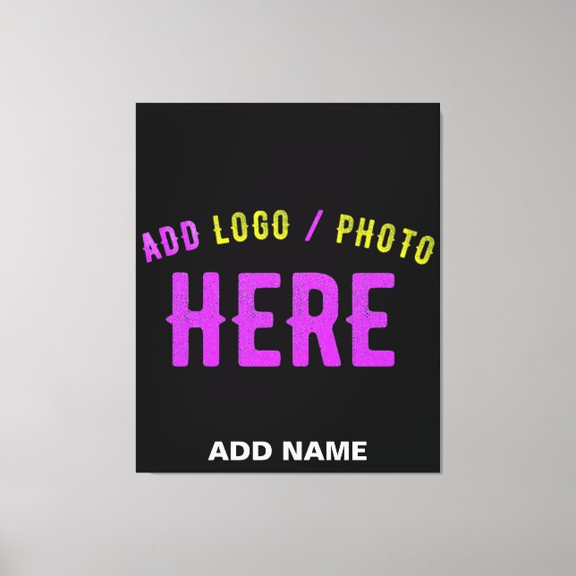 IMPRESSÃO EM TELA NA MODA MODERNO PERSONALIZÁVEL NEGRO VERIFICADO CO (Frente)