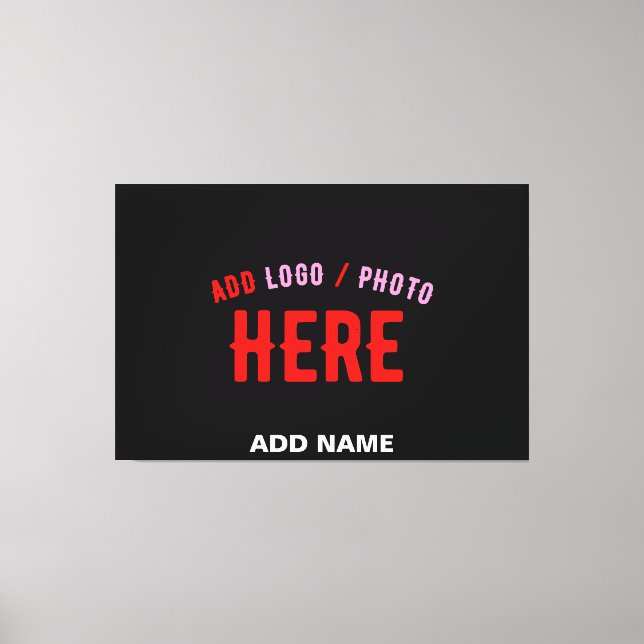 IMPRESSÃO EM TELA NA MODA MODERNO PERSONALIZÁVEL NEGRO VERIFICADO CO (Frente)