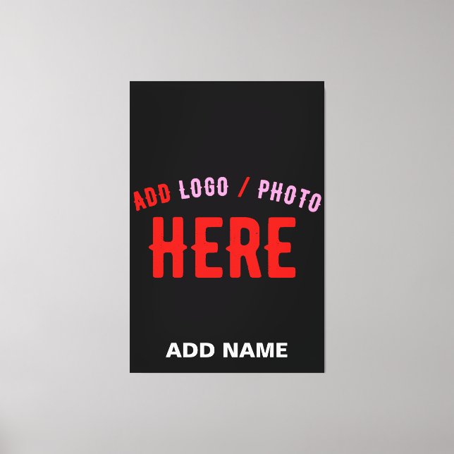 IMPRESSÃO EM TELA NA MODA MODERNO PERSONALIZÁVEL NEGRO VERIFICADO CO (Frente)