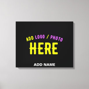 IMPRESSÃO EM TELA NA MODA MODERNO PERSONALIZÁVEL NEGRO VERIFICADO CO