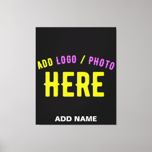 IMPRESSÃO EM TELA NA MODA MODERNO PERSONALIZÁVEL NEGRO VERIFICADO CO