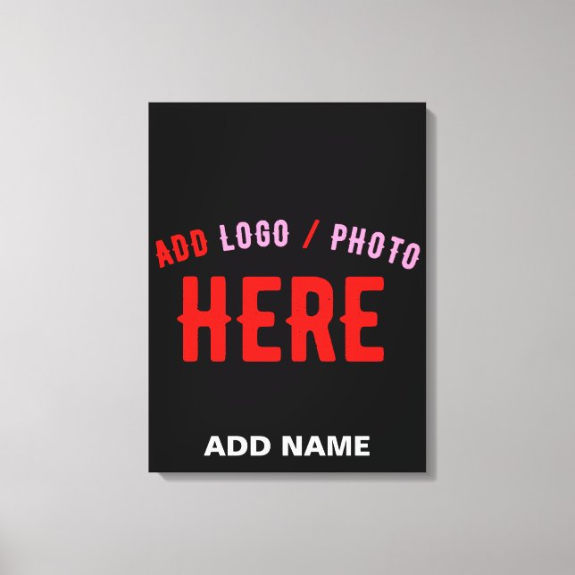 IMPRESSÃO EM TELA NA MODA MODERNO PERSONALIZÁVEL NEGRO VERIFICADO CO (Frente)