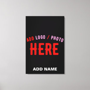 IMPRESSÃO EM TELA NA MODA MODERNO PERSONALIZÁVEL NEGRO VERIFICADO CO